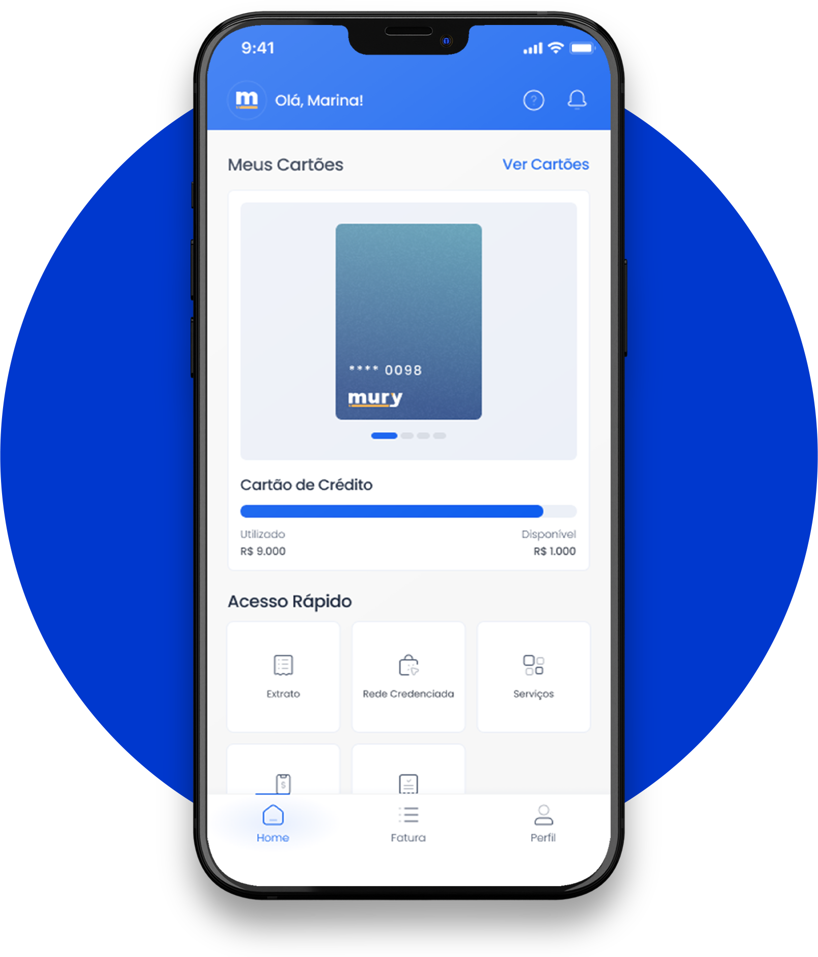 Mockup do aplicativo